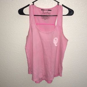 Distressed ou tank hot pink Sz Medium
